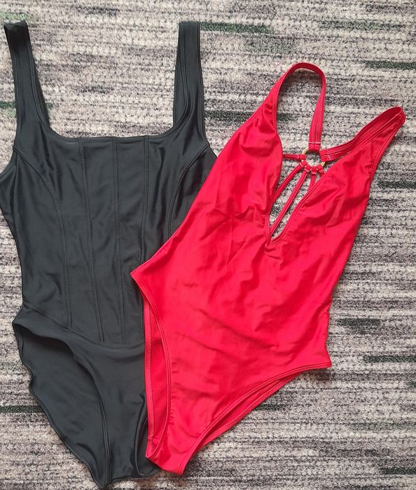 Купальники чорний та червоний 42-46, БОДІ,верх від купальника