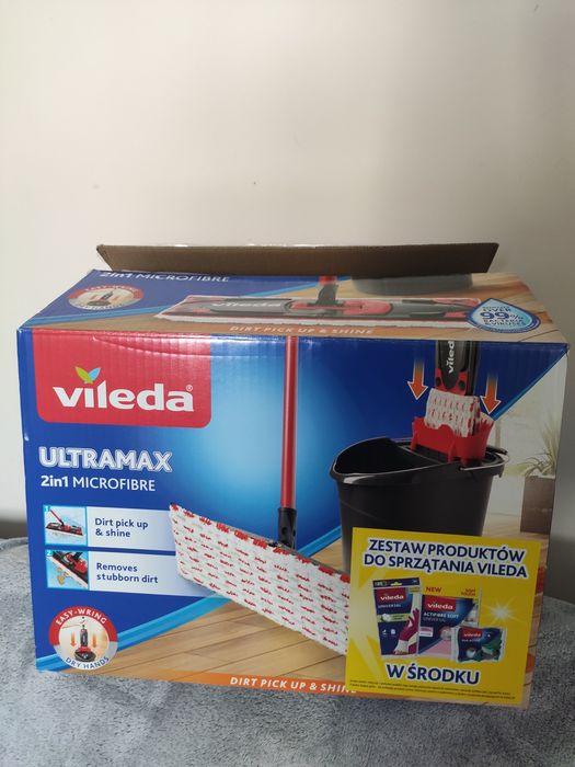 Mop Vileda + ściereczki cały zestaw nowy