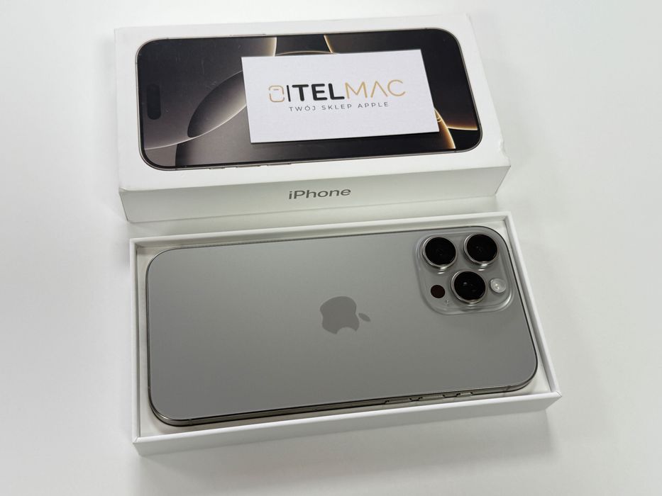 Apple iPhone 16 Pro Max 256 GB 5G • BAT 100% 0 CYKLI • GW • Raty 0%