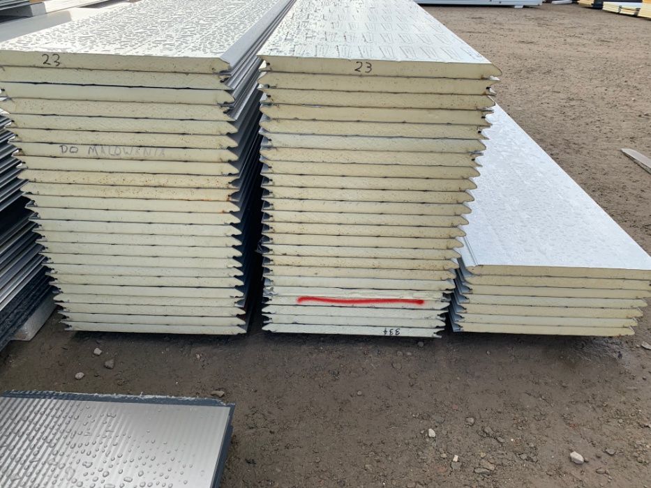 Panel bramy segmentowej GRAFIT SREBRO BIAŁE ryski blad produkcyjny