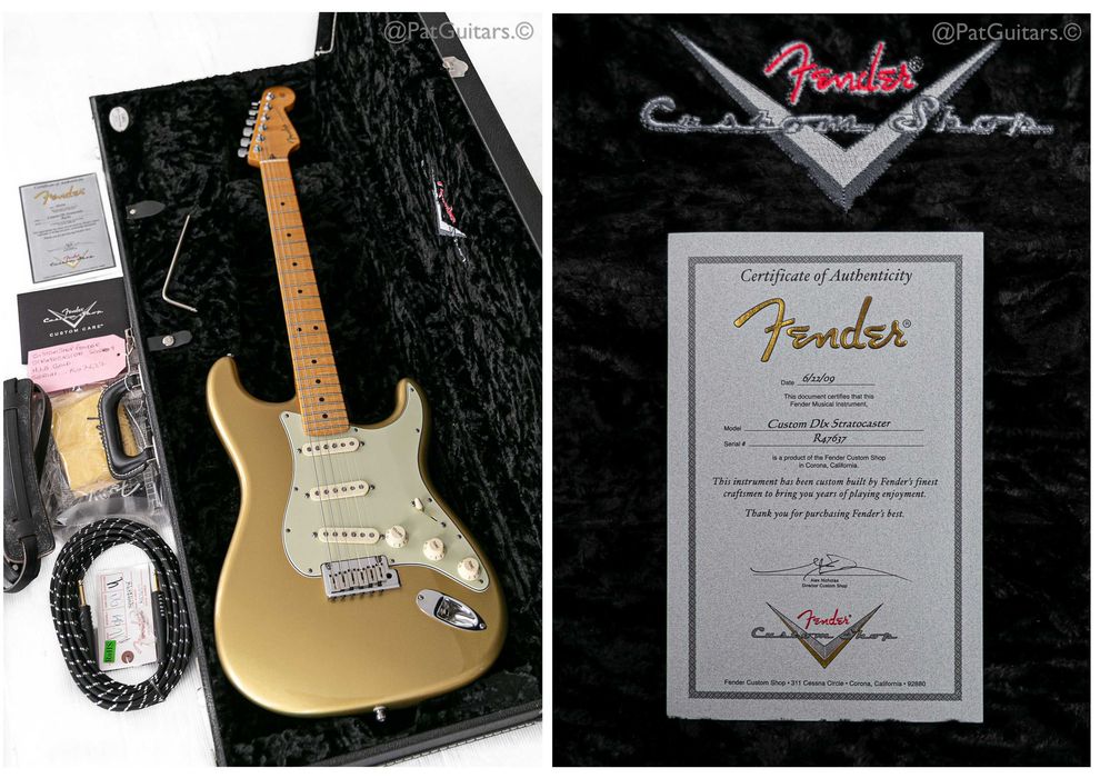 2009 Fender Custom Shop Deluxe Stratocaster in HLE Gold