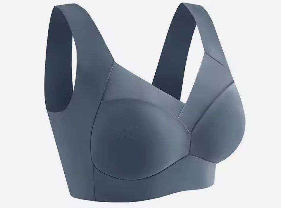 Granatowy dzienny stanik sportowy super wygodny mięciutki L