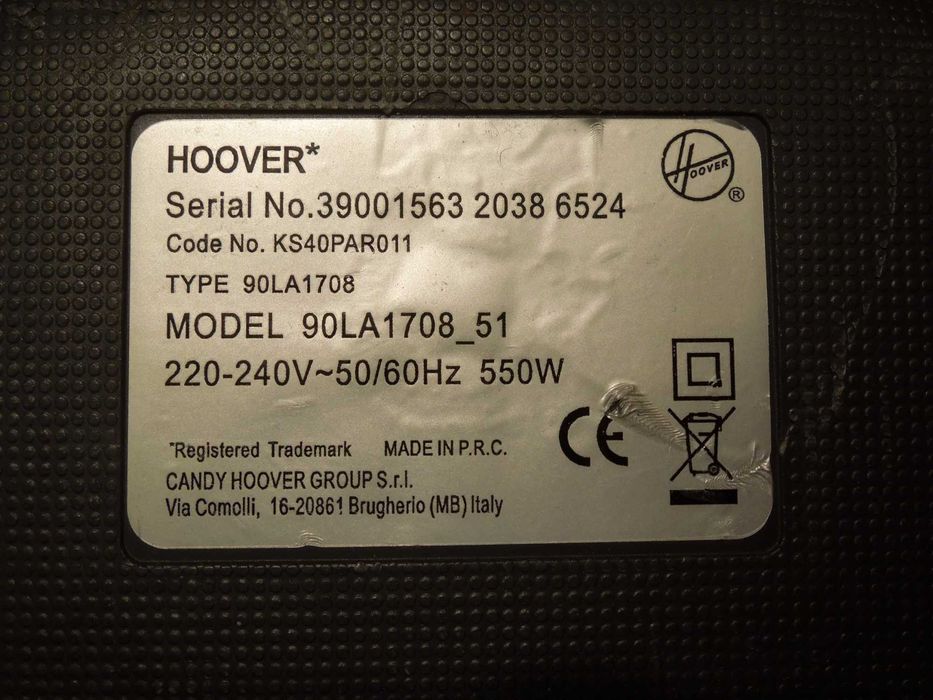 Aspirador multiciclónico sem saco Hoover Khross - completo e em óptimo estado - desinfectado e pronto a usar