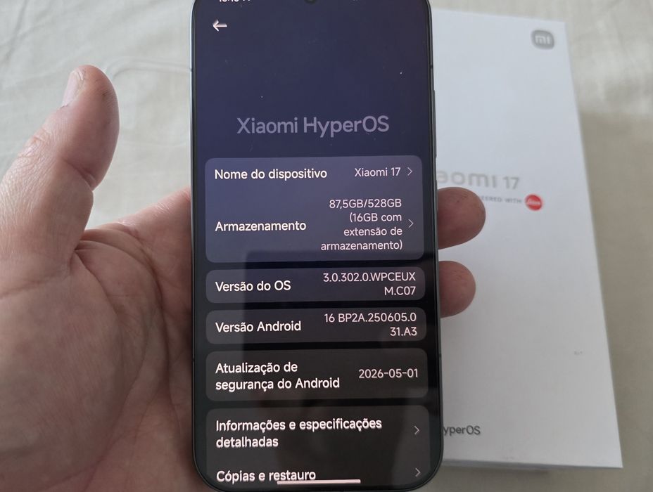 Xiaomi 17 512GB, NOVO, troco