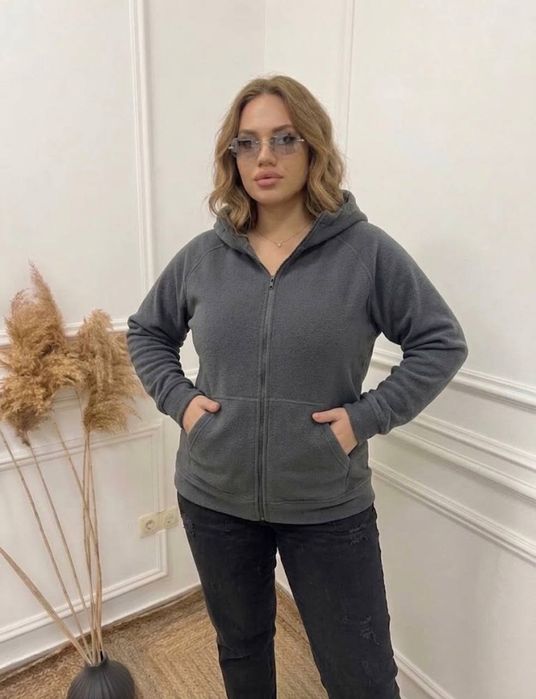 Флісова кофта жіноча на блискавці