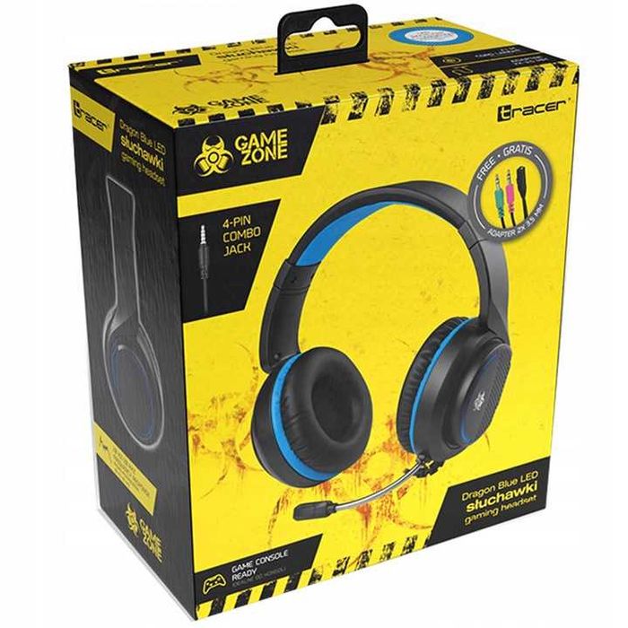 Słuchawki gamingowe TRACER GameZone Dragon Blue LED