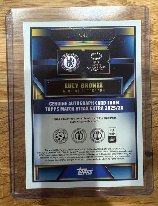 Karta Match Attax Extra Lucy Bronze Autograf 282/299