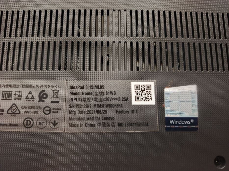 Продам lenovo Idea Pad 3 15 IML05