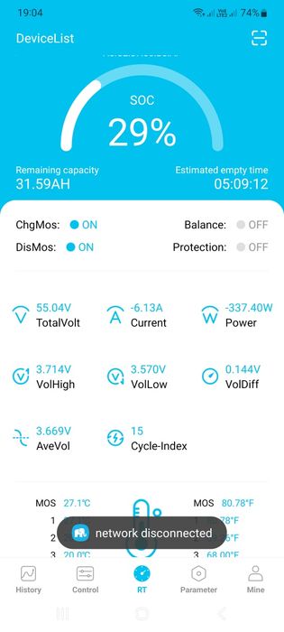 JBD BMS lifepo4 10-17s 120A liion регулюється з телефону.