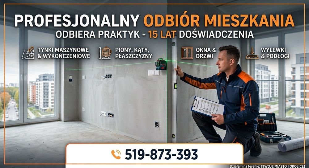 Profesjonalny Odbiór Mieszkań od Dewelopera –Praktyk z 15-letnim doświadczeniem