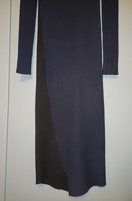 Nowa asymetryczna sukienka DKNY roz. XS, czarno-granatowa