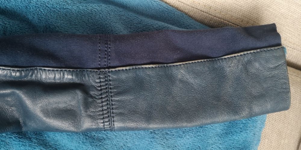 Kurtka skóra granatowa Stradivarius