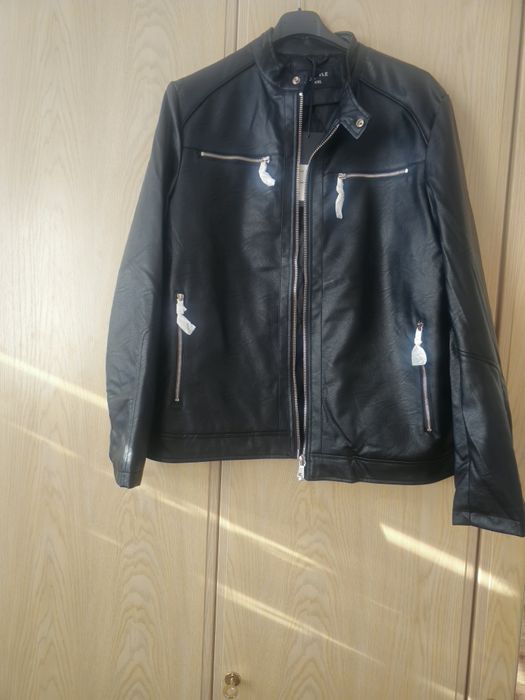 Kurtka męska z eco skóry