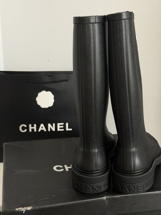 Чоботи жіночі чорні chanel НОВІ!