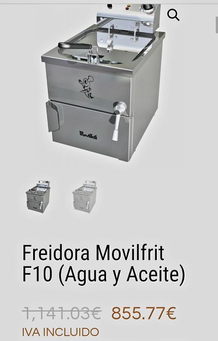 Професійна фрітюрниця Freidora Movilfrit F10
F10 (Agua y Aceite)