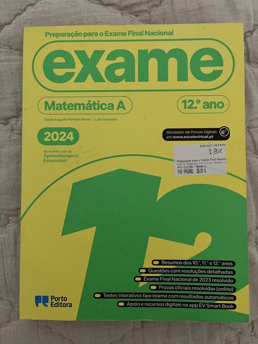 Mathematics Textbook, 12th Grade, Porto Editora64739209010690120
