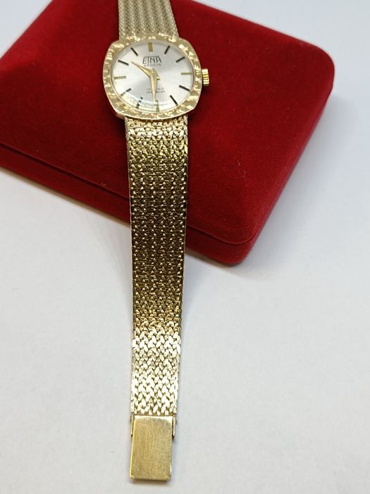 Złoty zegarek Etna Geneve, złoto próby 585