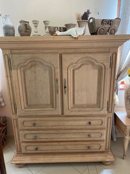 Bieliźniarka, szafa drewniana oczyszczona drewno