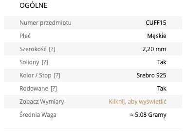 GLAMIRA spinka do mankietu Adelhard