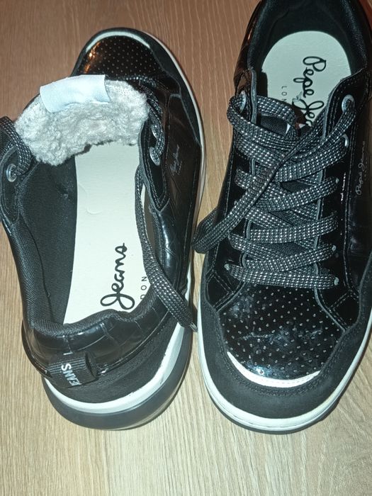 Tênis Pepe jeans pretos em verniz tam.41