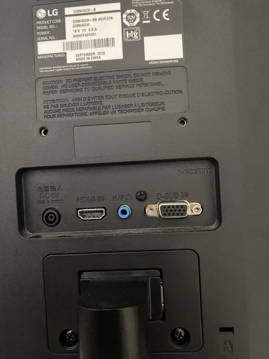 Monitor LG 22MK400H-B LED