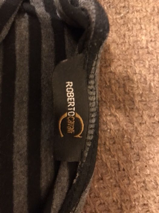 Roberto Cavalli bluzka bluza z jednym rekawem mega stylowa,paski S