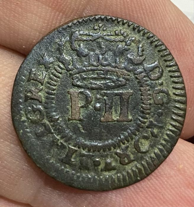 Moeda  413 - 1 1/2 Real e Meio D PEDRO II - 1703