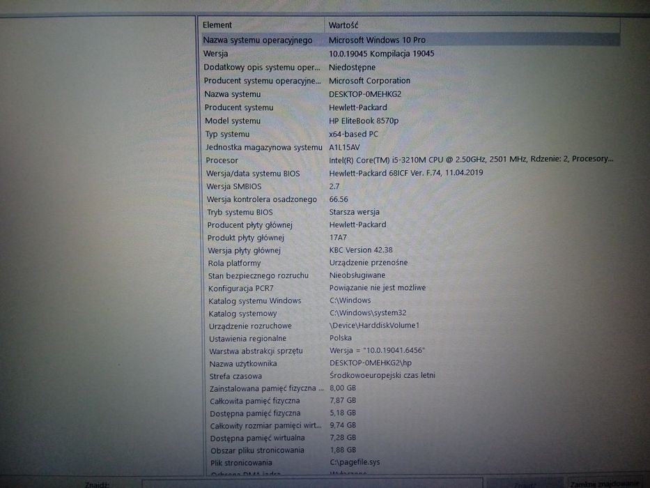 Laptop HP Elite Book 8570p intel core i5