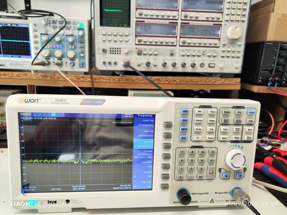 Analisador de Espectros OWON XSA815-TG