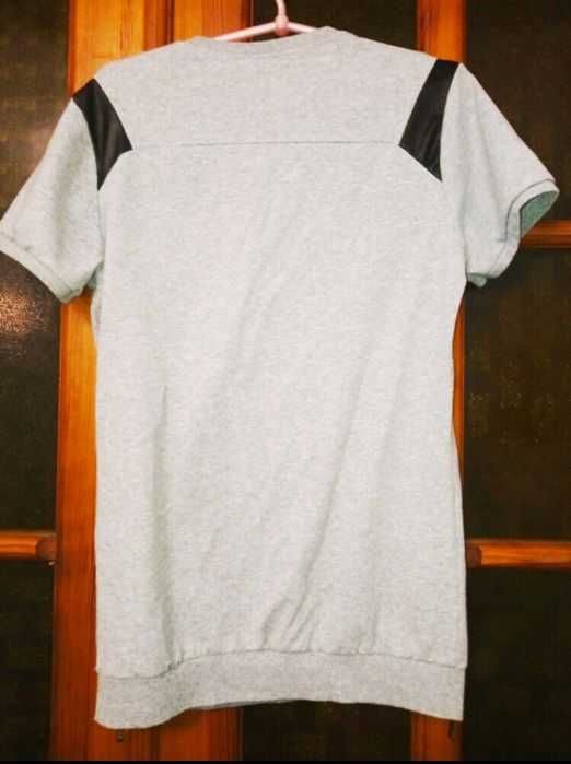 Футболка  женская black fox с кожаными вставками,s/m