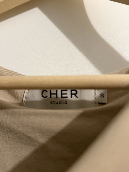 бежева  довга сукня cher 17