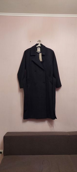 Мехх пальто в составе шерсть На размер M-L-XL. Новое