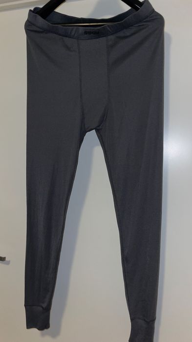 Чоловічі сірі зимові термолосини термобілизна компресійні легінси L