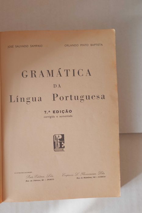 Livro “Gramática da Língua Portuguesa” 7ª Edição
