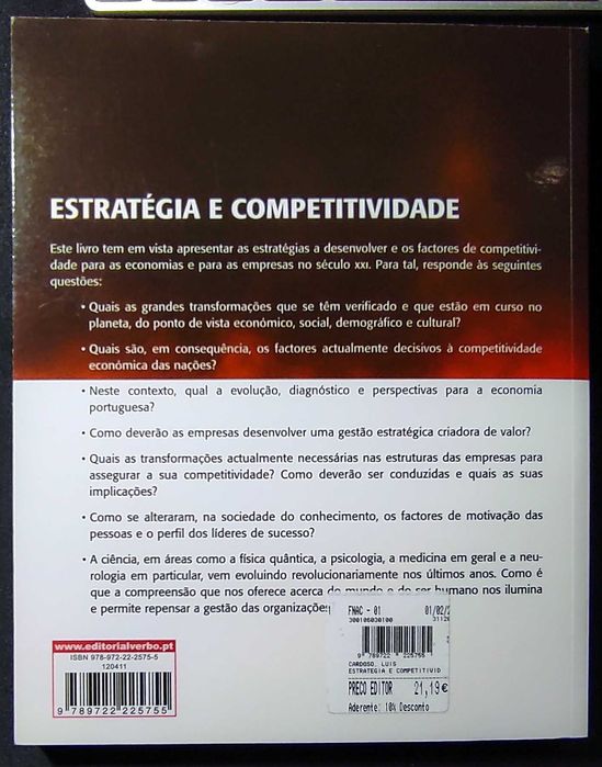 Estratégia e Competitividade, de Luís Cardoso