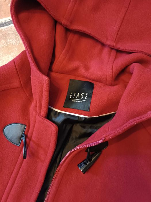 Kurtka wełniana budrysówka college preppy krótki płaszcz