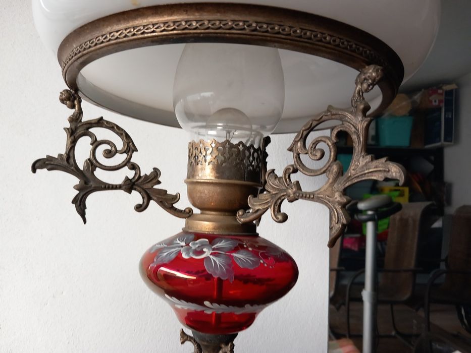 Candeeiro mesa opalino