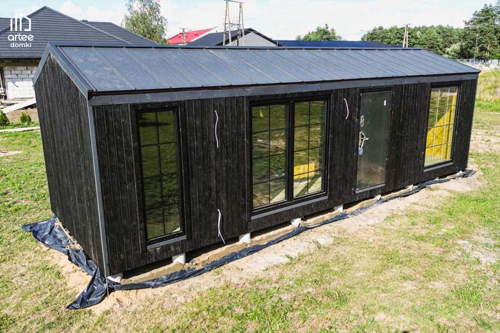 Dom drewniany • modułowy 35 m² • całoroczny • na zgłoszenie • mobilny