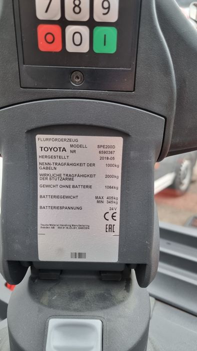 Электроштабелер BT TOYOTA SPE200D з літій-іонною батареєю