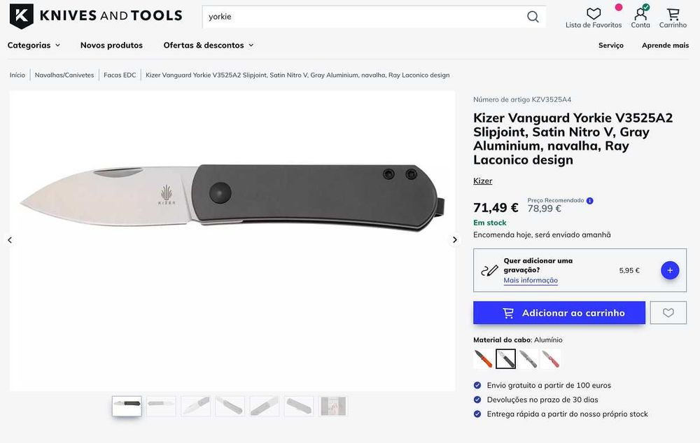 Canivete Kizer Yorkie Slipjoint
