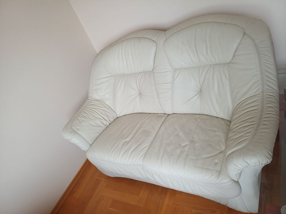 Komplet skórzany 3 i 2 osobowe kanapy