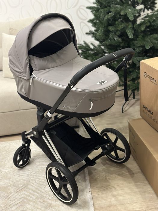 Преміальна коляска Cybex Priam 4.0 2 в 1 Soho Grey шасі Chrome Black