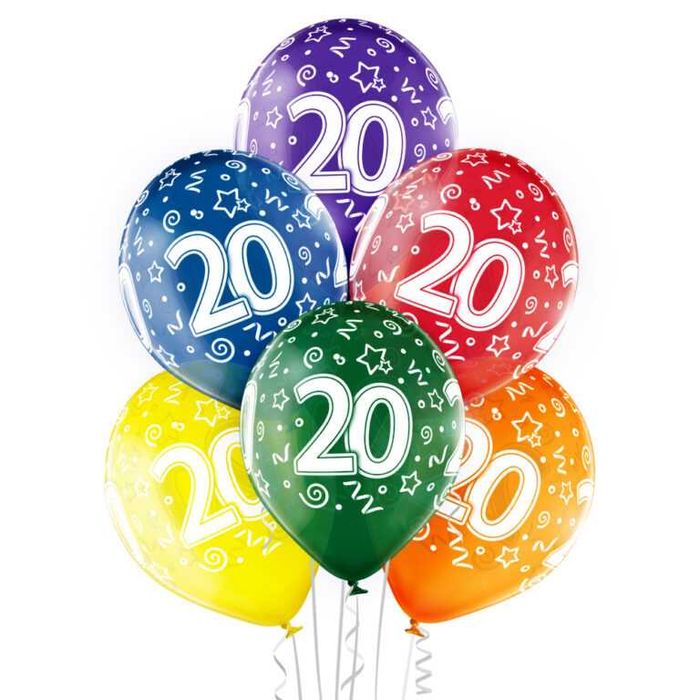 Balony na urodziny 20 PARTY Balon 40 sztuk M267