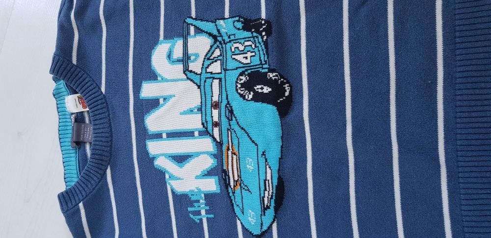 Sweterek bluza swetr Zygzak McQueen Auta Cars H&M roz.122/128