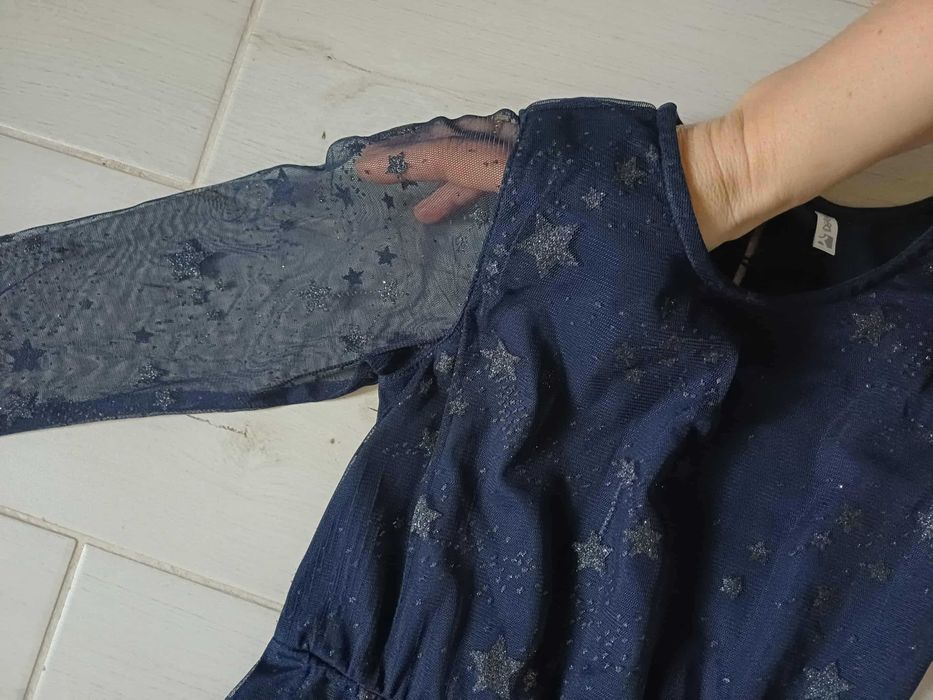 elegancka sukienka tiulowa rozmiar 140-146