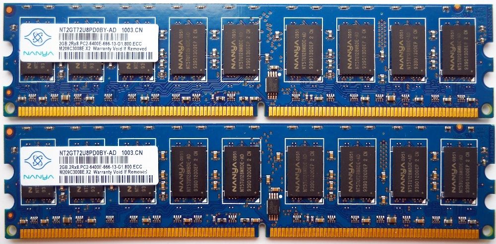 Hynix Nanya 2GB DDR2-800 PC2-6400E ECC серверная память HP ProLiant