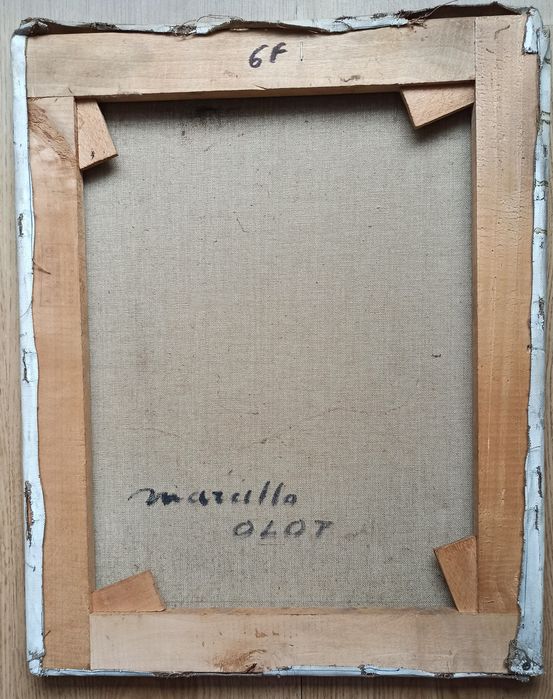 Obraz olejny na płótnie – MARCILLO (OLOT) – scena figuralna, sygnowany