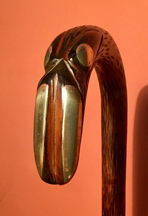 BENGALA ANTIGA - aplicações em latão - 92 cm/s