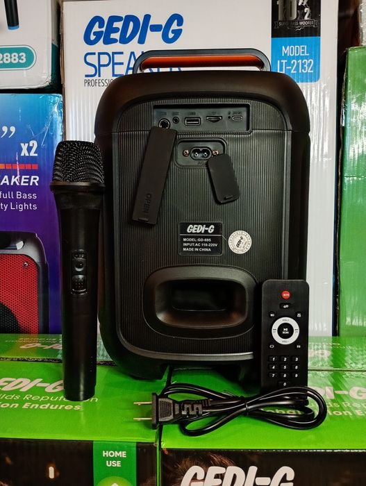 Блютуз караоке акустика Gedi-95(SD,USB,FM) пультДУ,микрофон