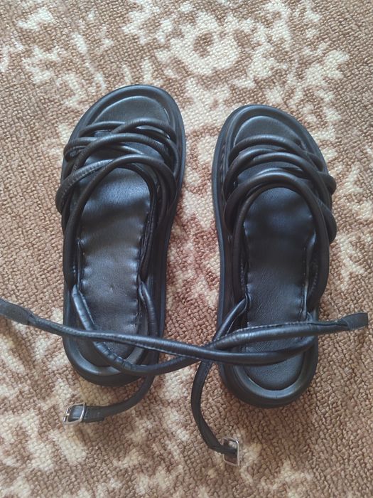 Мокасини босоніжки шкіряні